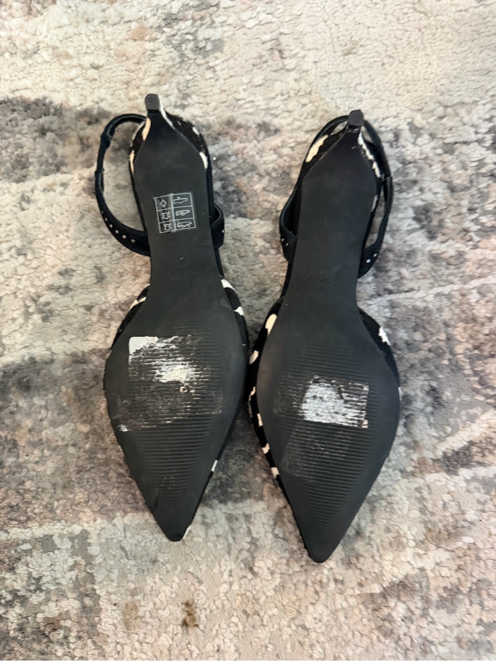 All Saints Mia Leather Slingback Shoes - Picture 4 of 4
